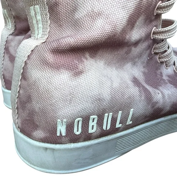 NoBull Dusty Rose Tie-Dye High Top Canvas Trainer Sneakers Womens 6.5 Mens 5 - Picture 2 of 9